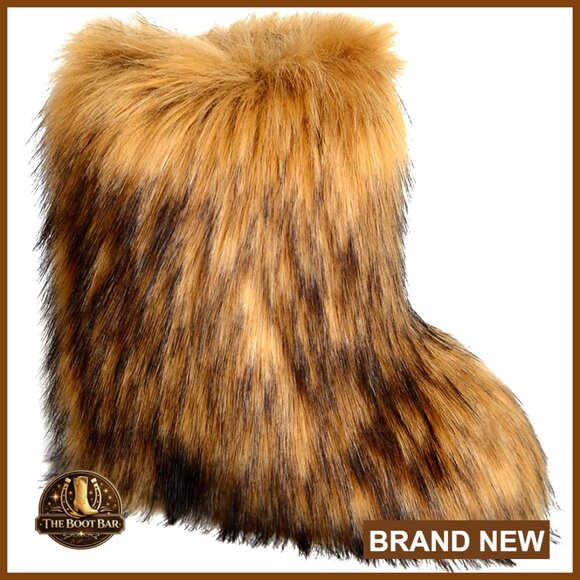 Knee-High Snow Boots Winter Faux Fur Flat Heel Warm Non-Slip Boots
